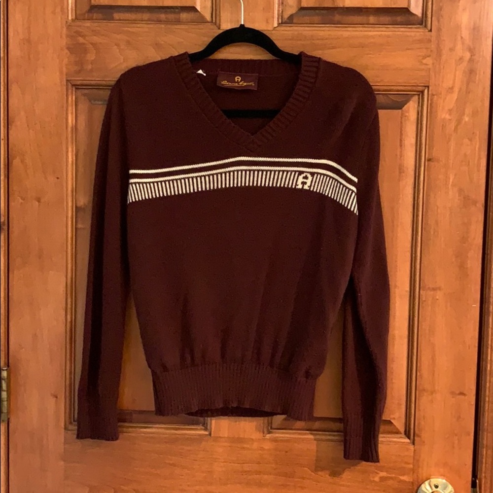 50s Style Vintage Maroon Sweater